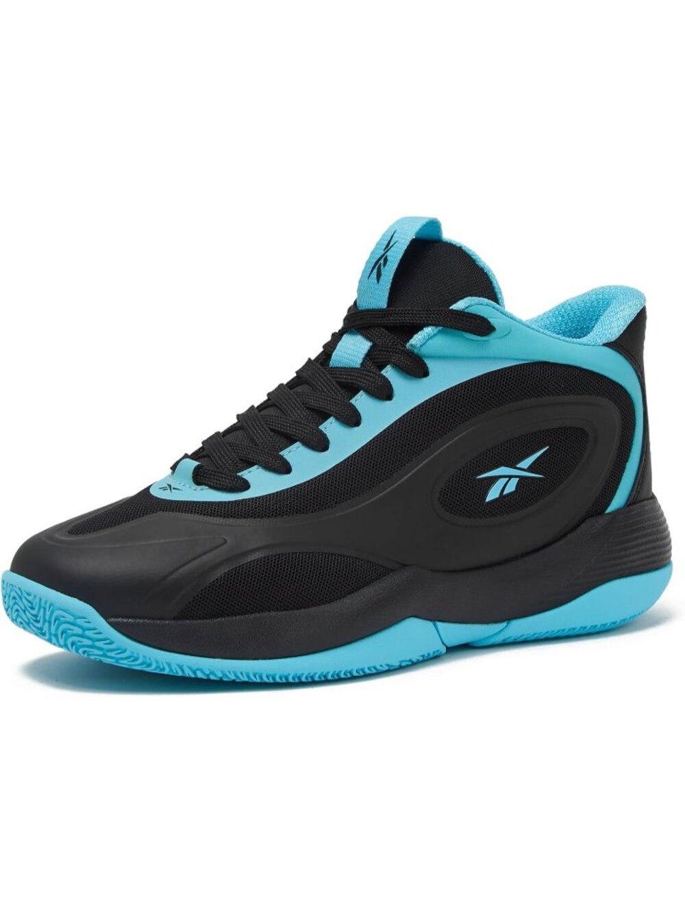 Men's Blue Black High Top Sports Lace Up Lightweight Sneakers Basketball Shoes